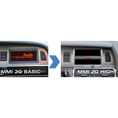 Kit de reequipamiento - Audi MMI 2G Basic, Radio Low I -- High - A6 (4F) Q7 (4L)