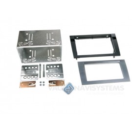 Autoradio 2 DIN mounting frame - Seat Exeo (3R/3RN) - plate adapter - Anthracite