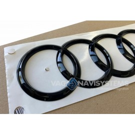 Emblema original Aros Audi en negro brillante, portón