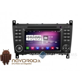 Navidroid® Mercedes 2004/10 Clase C, CLC, CLS, G - Android 4.4.4, GPS, 7" HD 1080P, DVD, BT, WI-FI, Quad Core, 16GB, Mirror Link