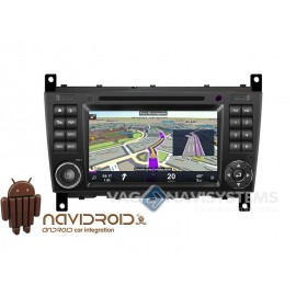 Navidroid® Mercedes 2004/10 Class C, CLC, CLS, G - Android 4.4.4, GPS, 7" HD 1080P, DVD, BT, WI-FI, Quad Core, 16GB, Mirror Link