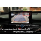 Kit de reequipamiento - Cámara trasera integrada aftermarket, FPG + PDC - Audi Concert/Simphony III con monitor de 6.5"