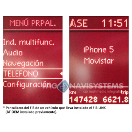 FIS-LINK Interface OEM (VAG group) Bluetooth communication with RED MFD instrument clusters (Radio 2016 version)
