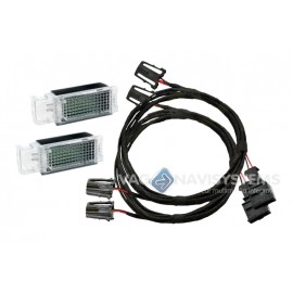 Rear LED footwell courtesy lights retrofit kit for Volkswagen vehicles