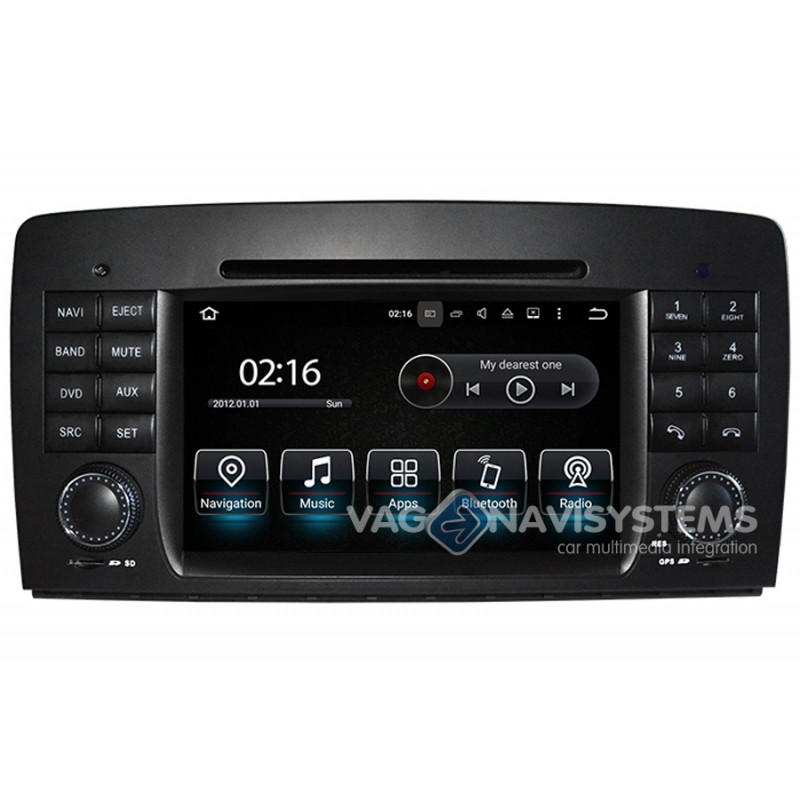 Navidroid® Mercedes Clase R W251 2006/2013 Android 7.1, GPS, 7" HD 1080P, DVD, BT, WI-FI Quad Core, 16GB