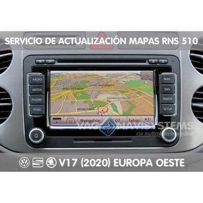 RNS 510 - Servicio de actualización de mapas - Mapas de Europa occidental versión V17 2020